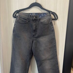 Black Hollister, baggie jeans, size triple zero short